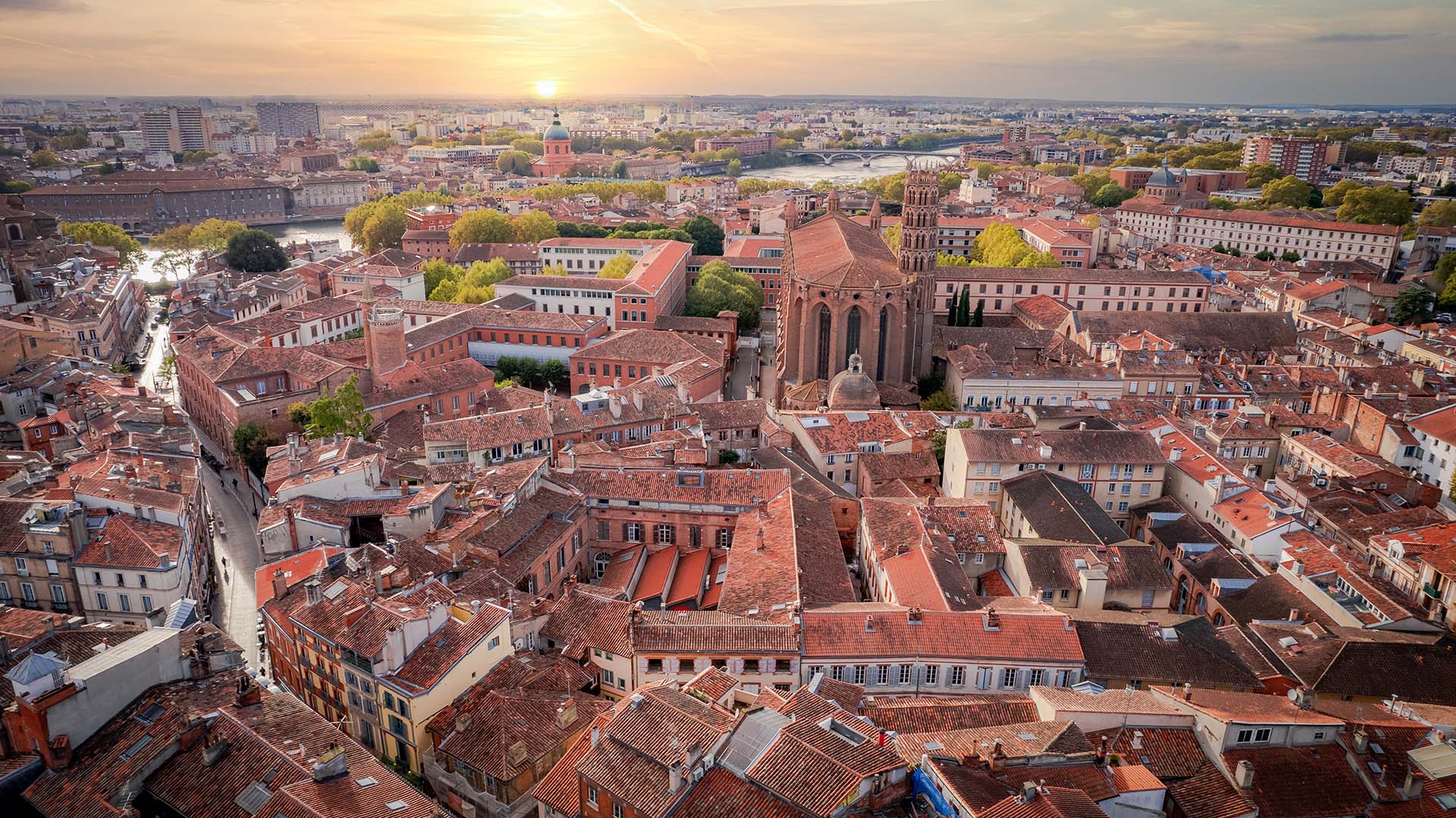 Vue aérienne de Toulouse