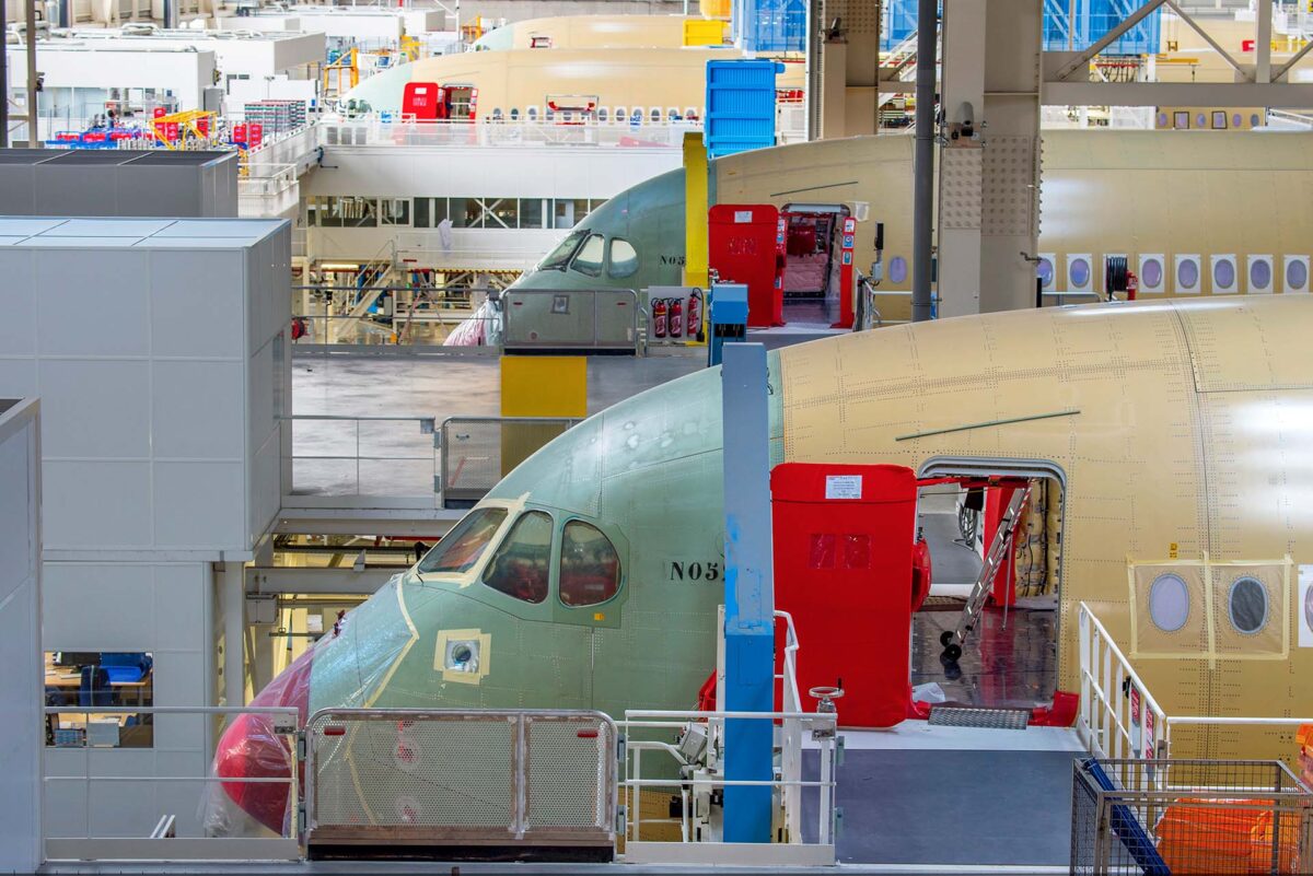 Airbus chaine d'assemblage