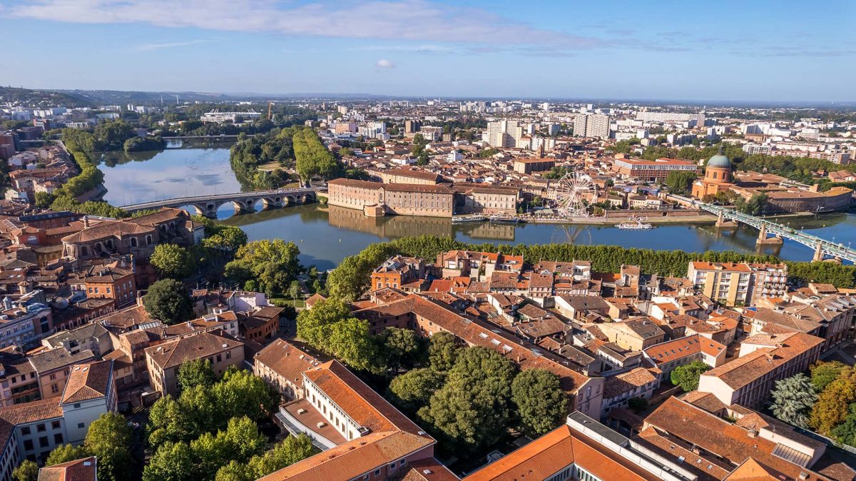 Vue aérienne de Toulouse
