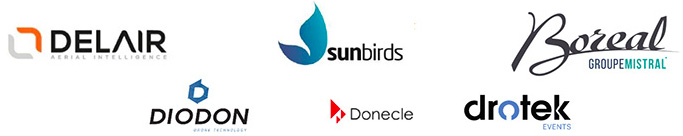 Logos DELAIR - SUNBIRDS - BOREAL - DIODON - DONECLE - DROTEK
